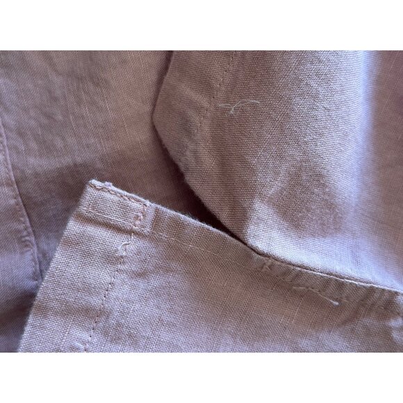 Abercrombie & Fitch Pink Mens Shirt M Linen Blend Button-Up - Picture 6 of 8